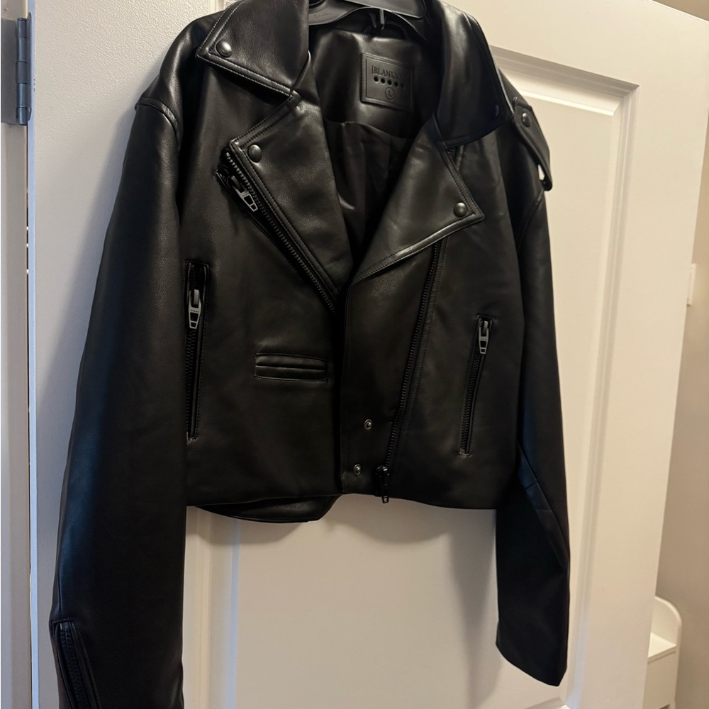 Blank NYC Black Leather Moto Jacket